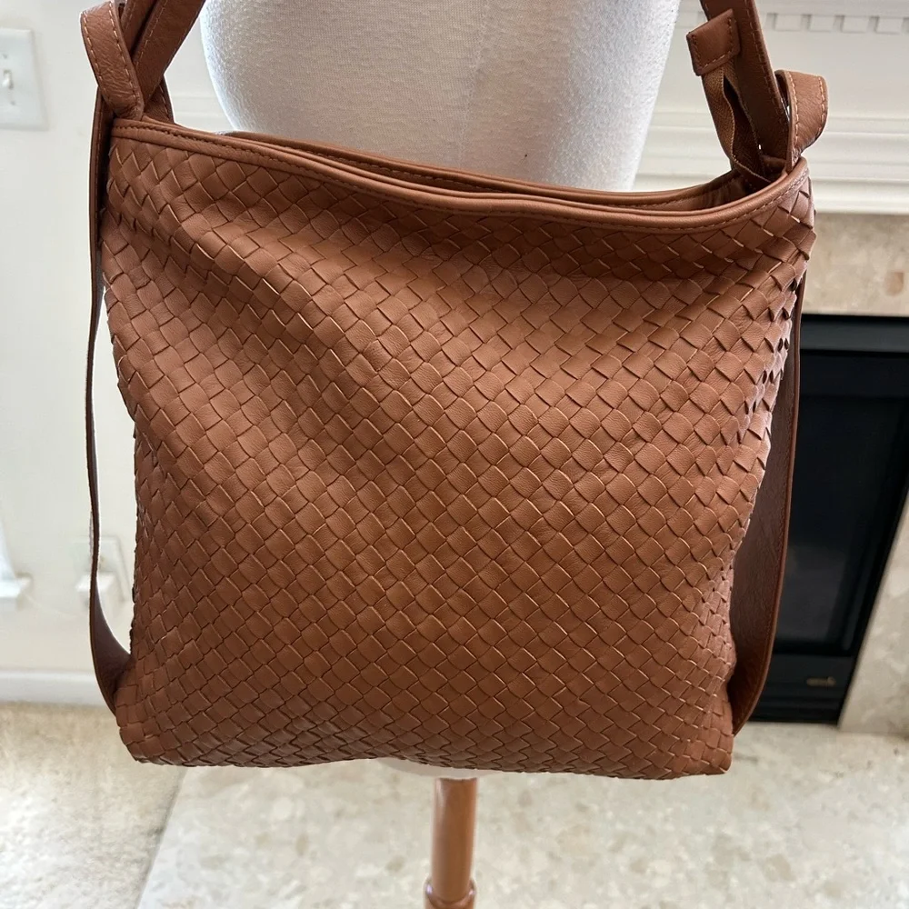 Giorgia Milani Brown Woven Shoulder Bag - Picture 2 of 12